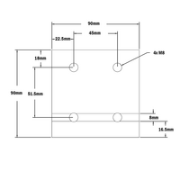 55-050-1 MODULAR SOLUTIONS ALUMINUM BRACKET SLIDING DOOR TO HANG RAIL W/ HARDWARE